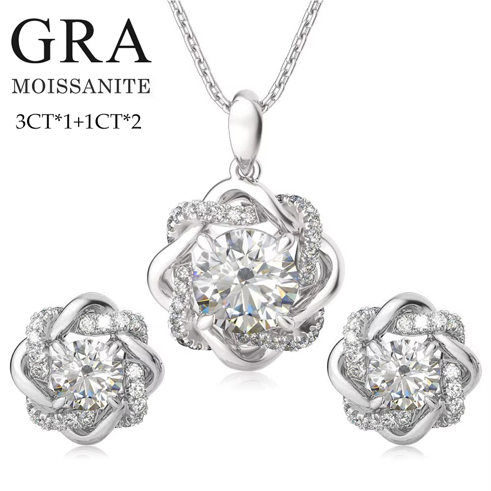 Moissanite Diamond Jewelry Set 