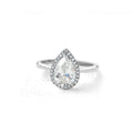 2-Carat Pink Moissanite Pear-Shaped Ring