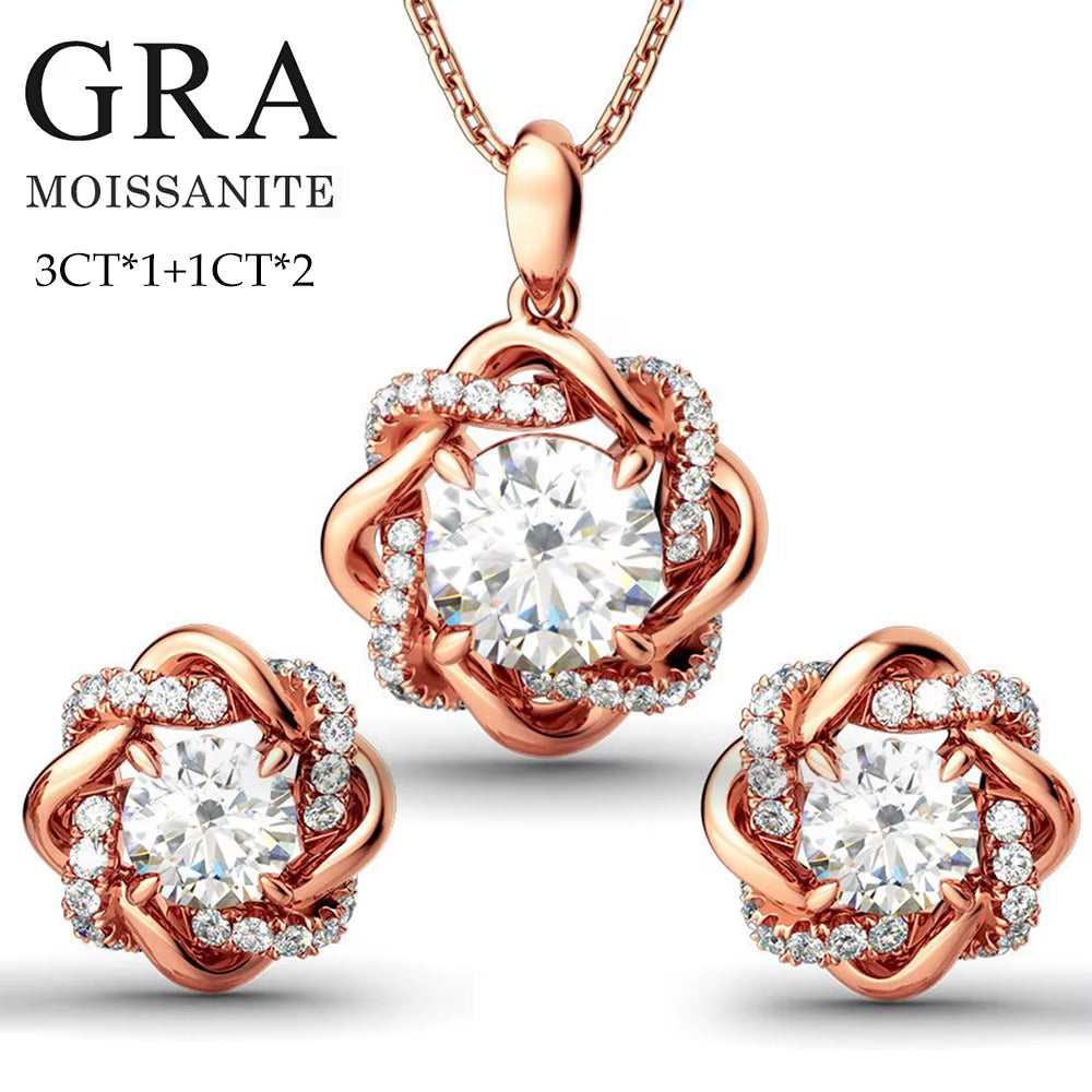 Moissanite Diamond Jewelry Set 