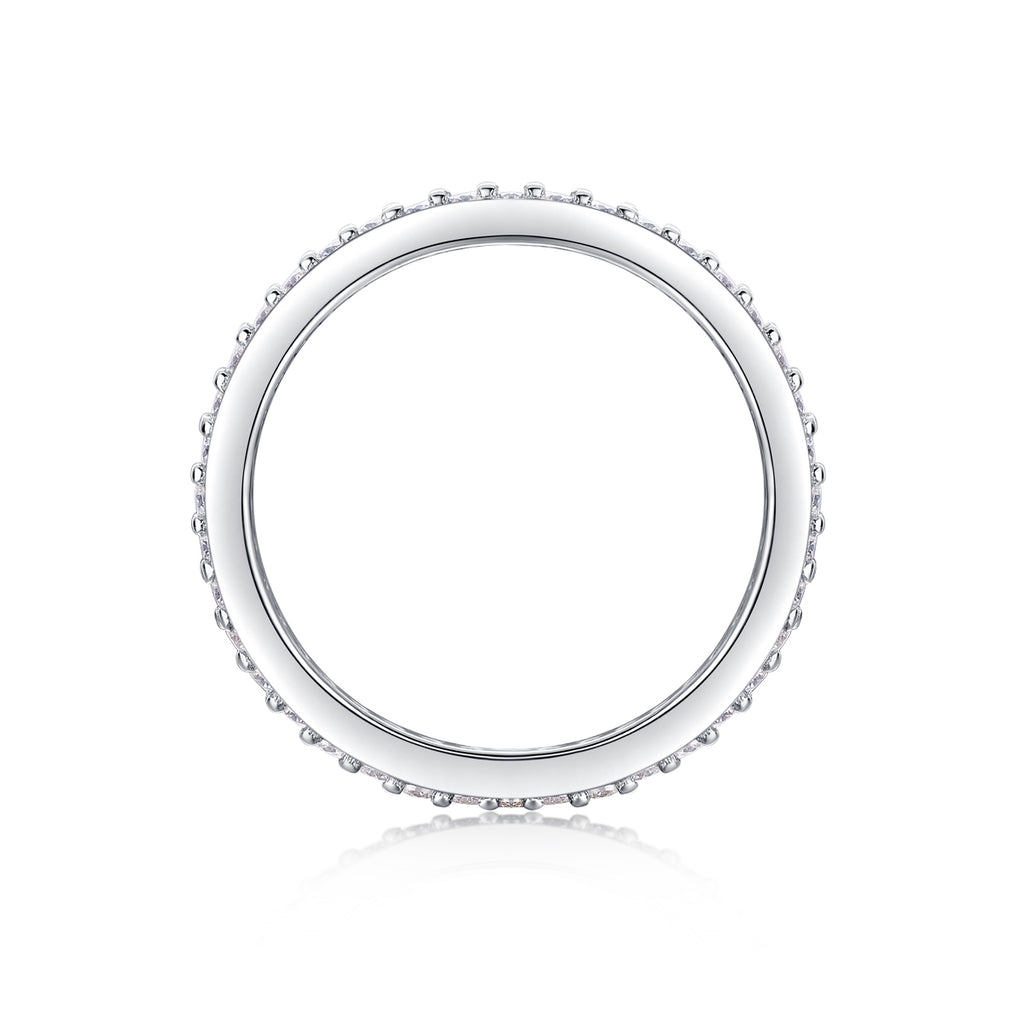 Starlight Platinum Moissanite Ring