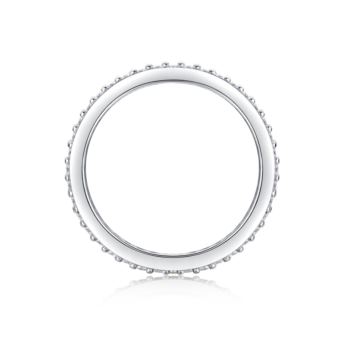 Starlight Platinum Moissanite Ring