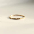 14K Gold Filled Hammered Stacker Ring - Handmade Textured Minimalist Design for Her
