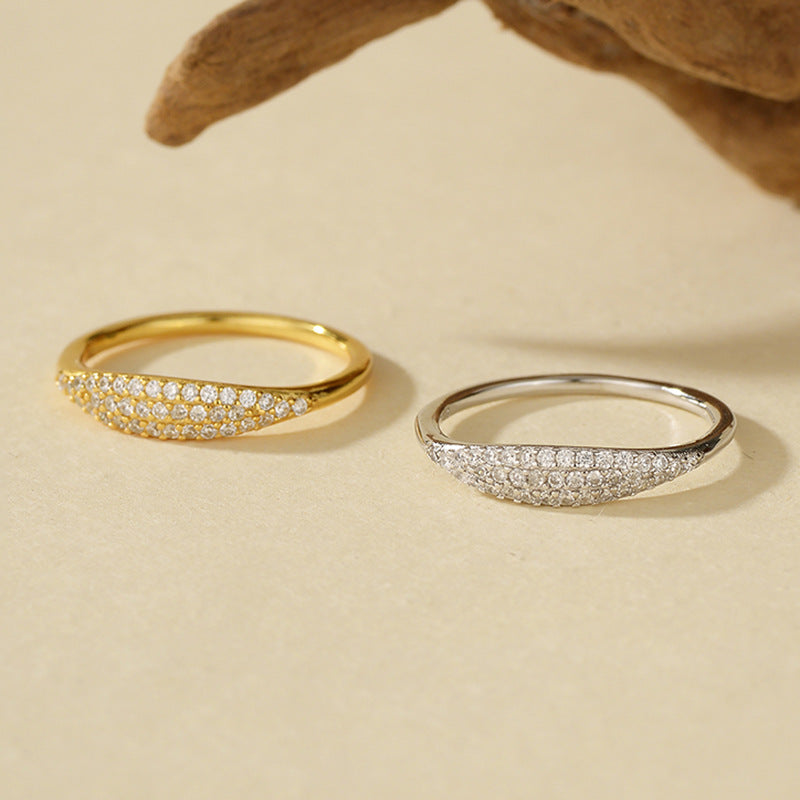 Minimalist Geometric Circle Ring – 18K Gold & Platinum Plated Silver