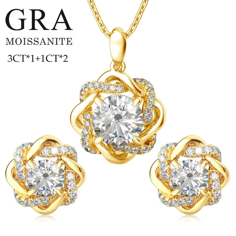 Moissanite Diamond Jewelry Set 