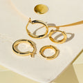 Elegant Gold Hoop Earring Set - Small Huggie Hoops