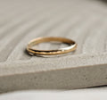 14K Gold Filled Stacker Ring - Handmade Textured Gold Ring for Her