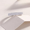 Starlight Platinum Moissanite Ring