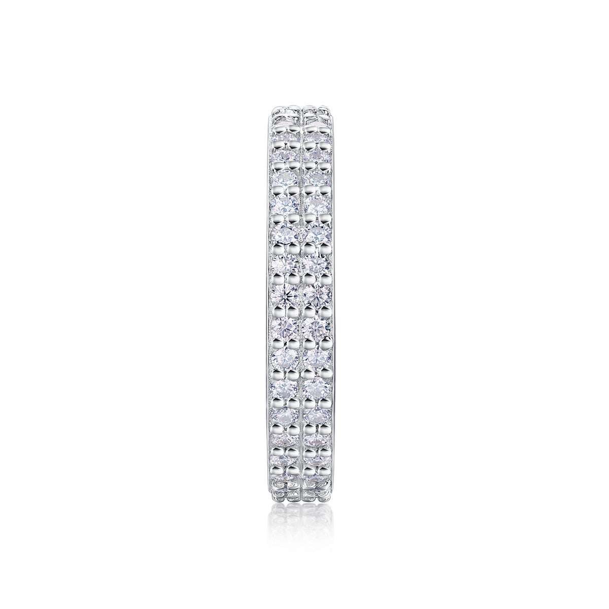 Starlight Platinum Moissanite Ring