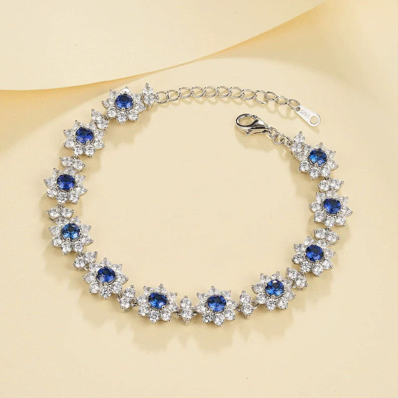 Bracelet 925 Silver Cultivation Emerald Geometric Electroplating Design