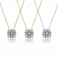 14K Gold Lab Grown Diamond Necklace – Minimalist Floating Diamond Pendant – Real Gold Solitaire Necklace for Women