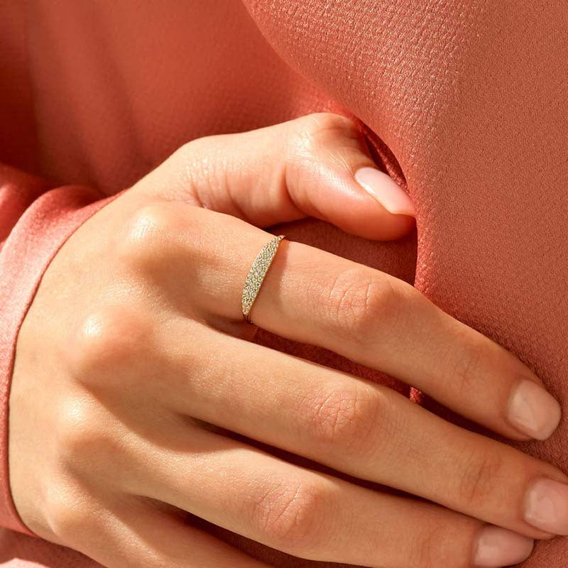 Minimalist Geometric Circle Ring – 18K Gold & Platinum Plated Silver
