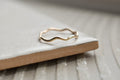 14K Gold Filled Wavey Wing, Gift for Her, Gold Thin Wave Ring, Gold Stacker Ring, Anniversary Gift, Gold Minimal Stacker Ring