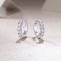 Pursuit - Top-Quality Moissanite S925 Silver and Platinum-Plated Stud Earrings, a Fashionable and Trendy Accessory, Can Be Tested with a Diamond Pen