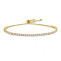 2mm Round Moissanite Tennis Bracelet for Women, D Color Lab-Created Diamond, 925 Sterling Silver with 18K White Gold Plating, Adjustable Chain