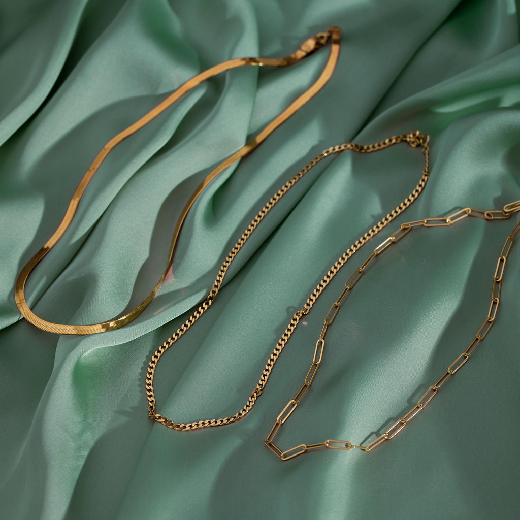 14K Solid Gold Curb Chain Necklace | Cuban Chain for Layering | Elegant Dainty Gold Chain