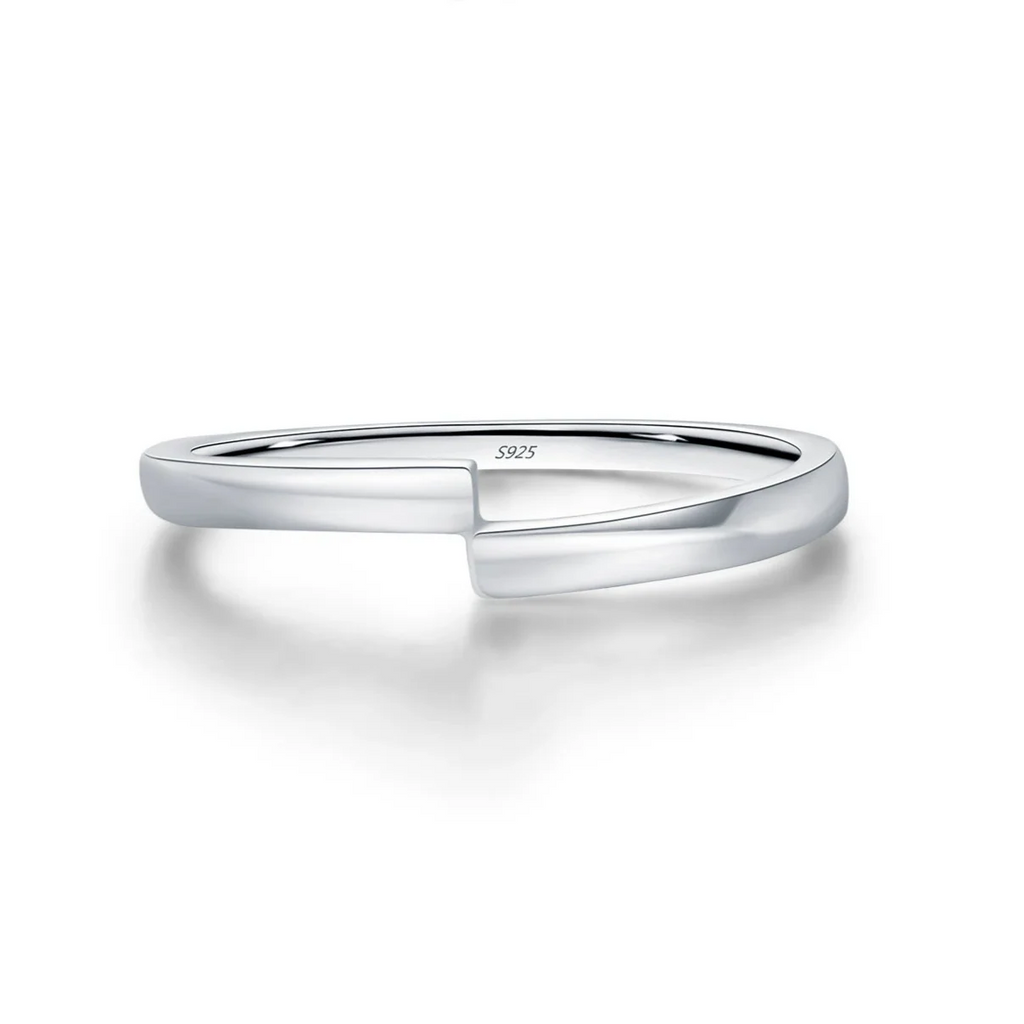  S925 Sterling Silver Simple Design Line Ring