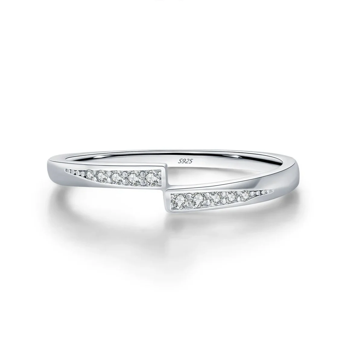  S925 Sterling Silver Simple Design Line Ring